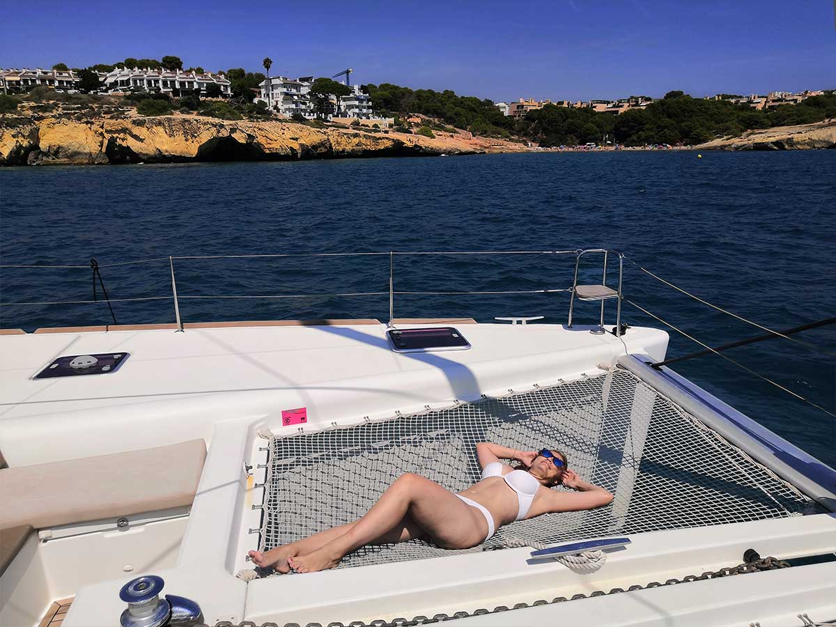 sun-baths-on-lagoon-catamaran-legend